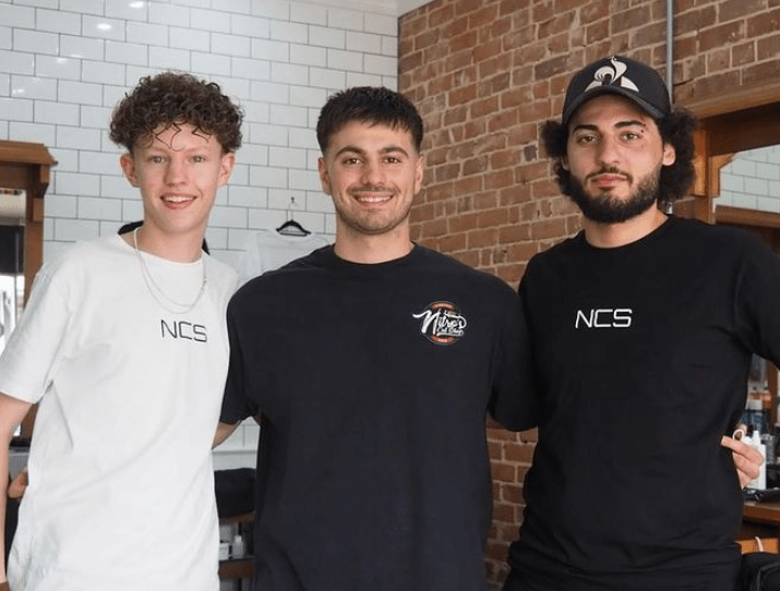 The Nitro's Cut Shop team in the shop