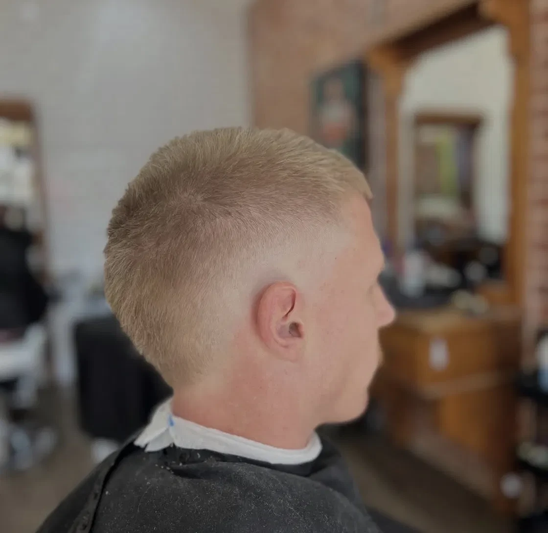 Clean skin fade, side profile