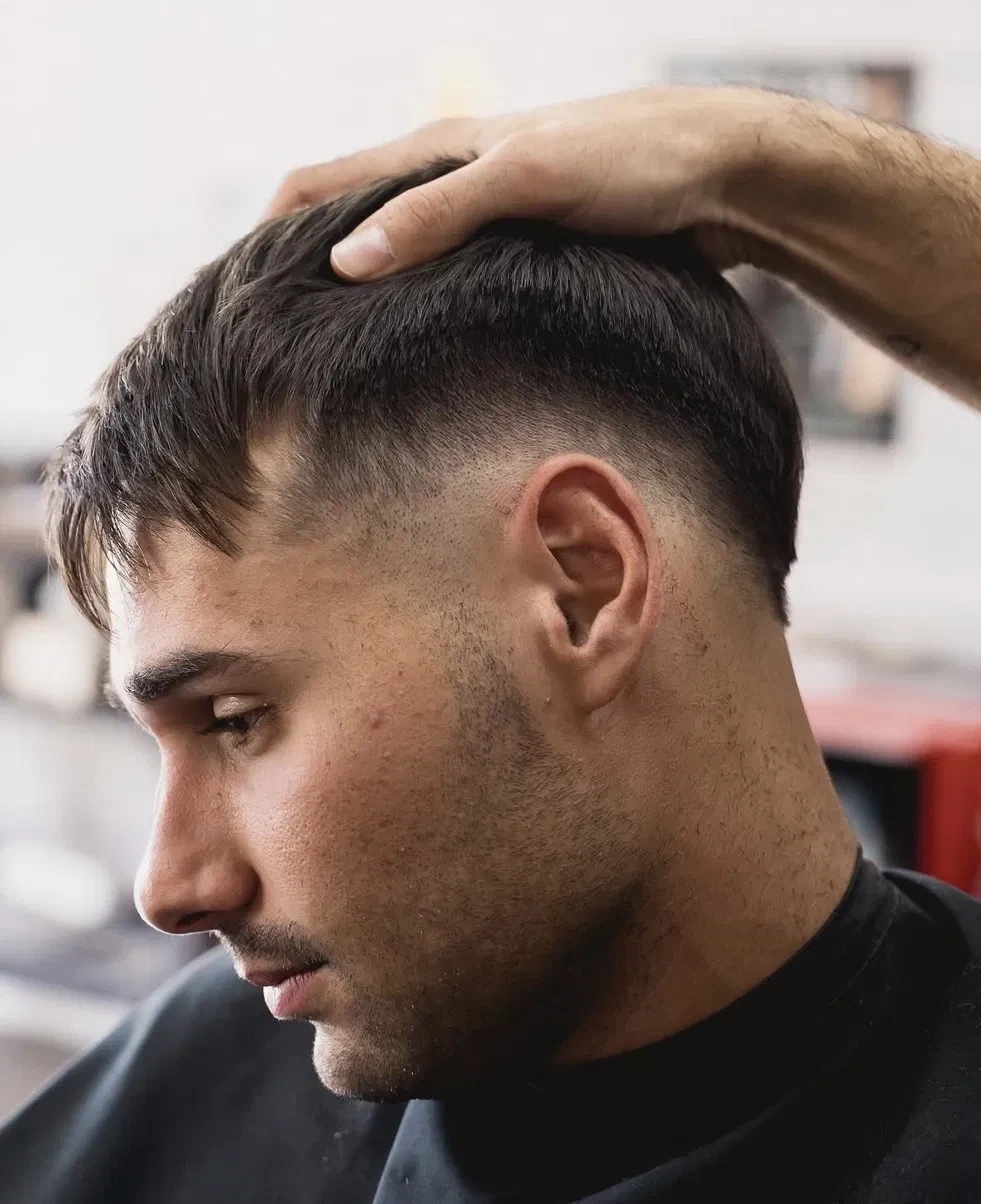 Textured fringe with mid fade